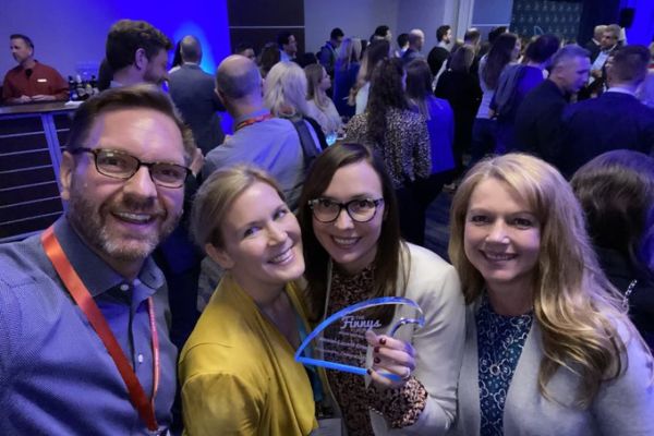 This is the second “Finny” that Jen Holtvluwer and Alison Munn have won working with TopRank Marketing.